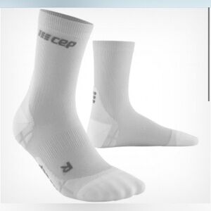 CEP Ultralight Short Compression Socks White Black Men's Size Medium NEW